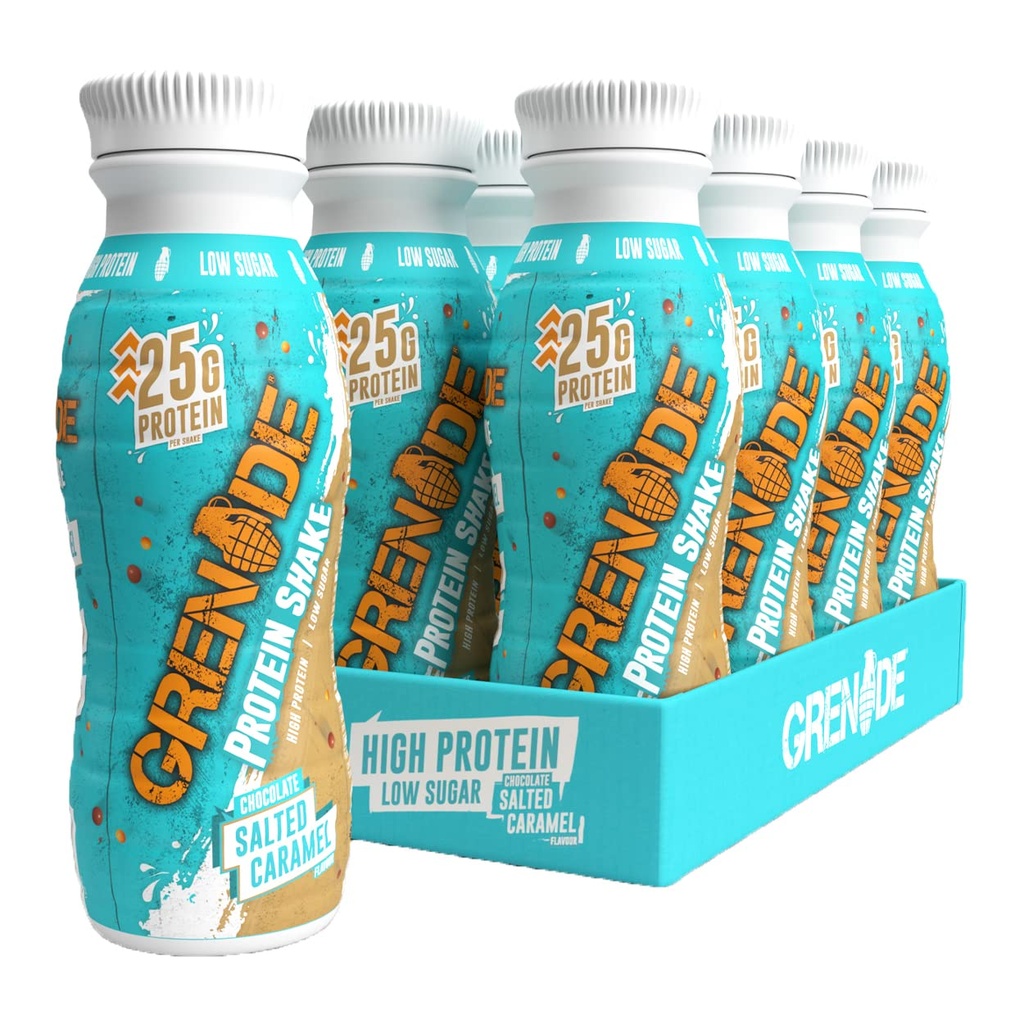 Grenade High Protein Shake - Chocolate Salted Caramel, 8 x 330 ml