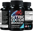 Extra sterkte Nitric Oxide Supplement 3X Sterkte L Arginine, Citrulline Malate, AAKG, Beta Alanine - Premium Muscle Supporting Nitric Booster - Natural Energy & Heart Health Support - 60 capsules