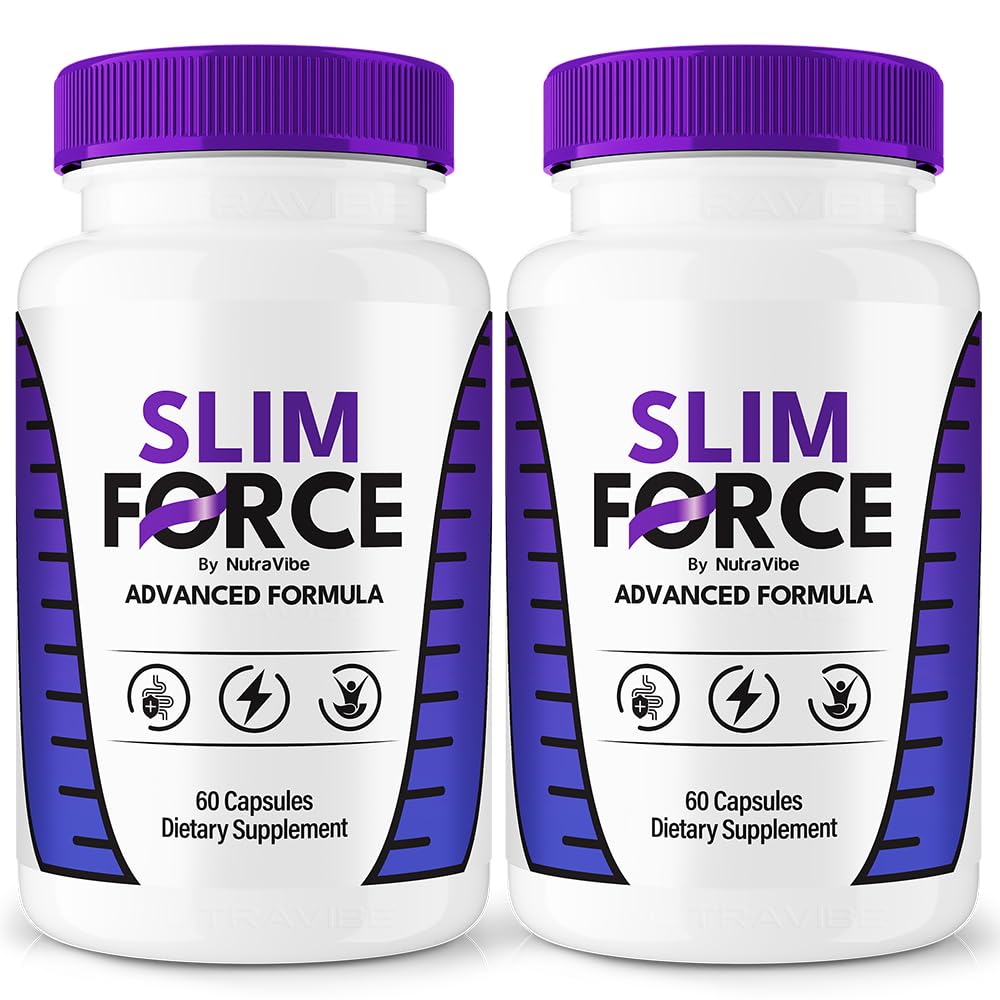 (2 Pack) SlimForce Capsules – Daily Body Balance & Energy Supplement, All-Natural Formula for Healthy Shape, Digestion & Active Lifestyle | Easy-to-Swallow Pills, Non-Habit Forming (120 Capsules)