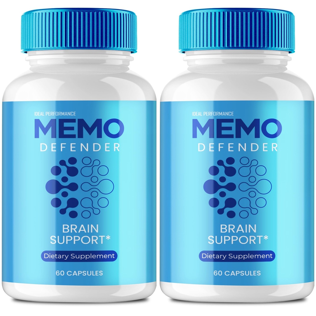 Memo Defender Brain and Memory Support Capsules, Memo Defender for Memory Supplement Pills, Advanced Formula Nootropic Pills for Brain Health Support, MemoDefender Health Blend Reviews (2 Pack)