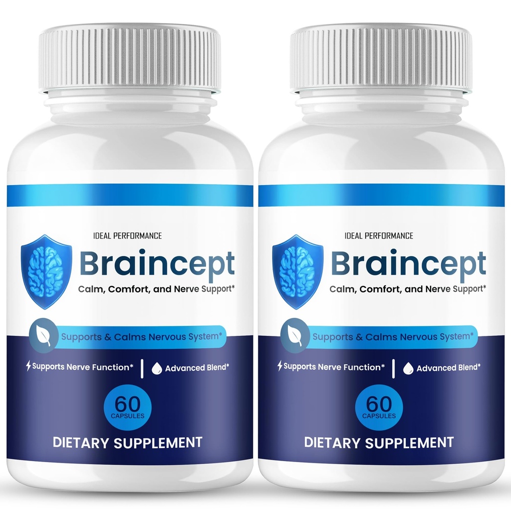 Braincept Capsules, Official Brain Cept Supplement for Brain Health & Memory Support - Maximum Strength, Advanced Formula Nootropic Pills, All Natural Braincept Support Reviews (2 Pack)