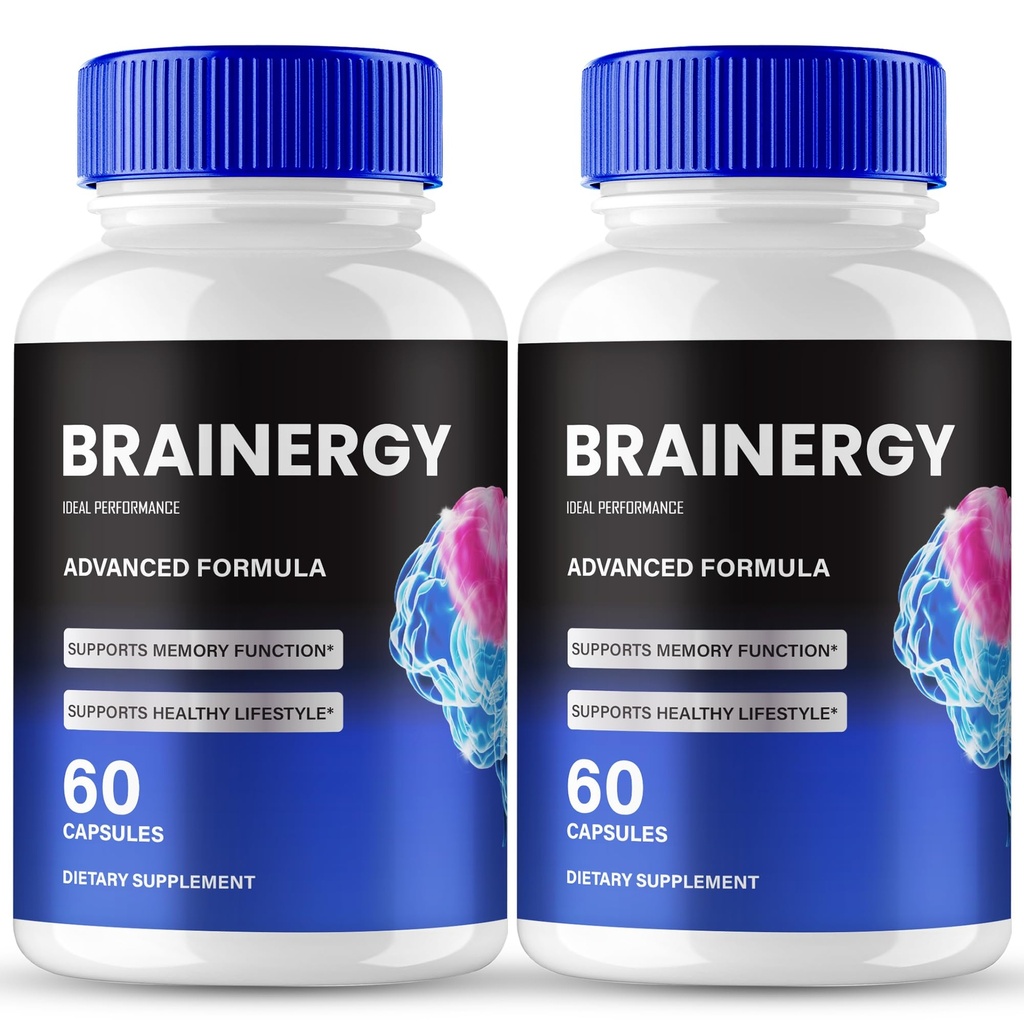 Brainergy Capsules, Official Brainergy Supplement for Brain Health & Memory Support - Maximum Strength, Advanced Formula Nootropic Pills, All Natural Brain-ergy Support Reviews (2 Pack)