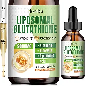 Liposomal Glutathione Supplement 2000mg, Liquid Glutathione Drops with Vitamin C, Master Antioxidants for Immune System, Aging Defense, Skin Headth, Liver Detox - Superior Absorption, Vegan 2 Fl Oz