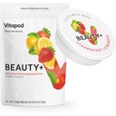 Vitapod Beauty+ Collagen Drink Mix, Strawberry Lemonade - 30 Single-Serve Pods for Hair, Skin & Nails - Biotin, Zinc, Electrolytes, Vitamins A C D E - Zero Sugar Beauty Hydration