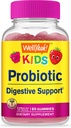 WellYeah Kids Probiotic Gummies - Digestieve ondersteuning, Gut Health, Immune Support Gummy - Probiotica voor spijsverteringsgezondheid - Veganistisch, Glutenvrij - 60 Gummies