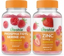 Levensbaar Fosfatidylserine (PS) + Zink 50mg, Gummies Bundle - Grote Proeverij, Vitamine Supplement, Glutenvrij, GGO-vrij, Kauwbare Gummy