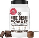 Bone Broth Proteïne Poeder, Chocolade, Grass Fed 2lbs, 42 porties 16g proteïne, 13g Collageen. Low Carb, 2 netto Carb, Dairy Free, Keto Friendly Bone Broth Protein Supplement met Collageen Types I & III