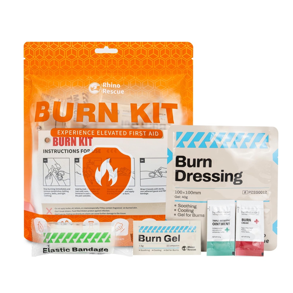 RHINO RESCUE Burn Kit, 4st Brandende Jurken 4x4