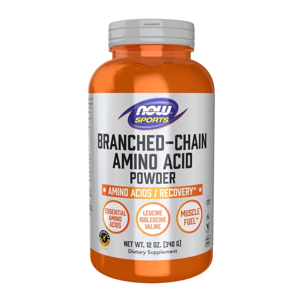 NOW Foods Sports Nutrition, Branched Chain Amino Acid Powder met Leucine, Isoleucine en Valine, 12-Ounce