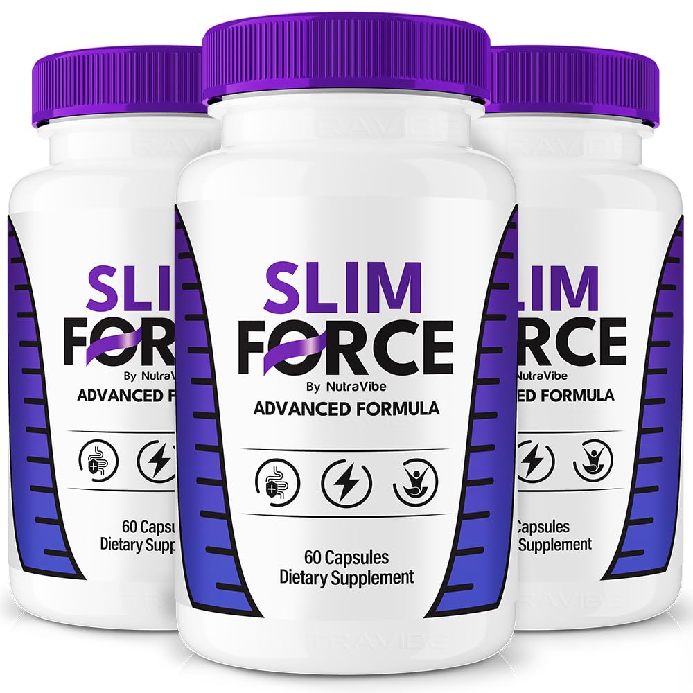 (3 Pack) SlimForce Capsules – Daily Body Balance & Energy Supplement, All-Natural Formula for Healthy Shape, Digestion & Active Lifestyle | Easy-to-Swallow Pills, Non-Habit Forming (180 Capsules)