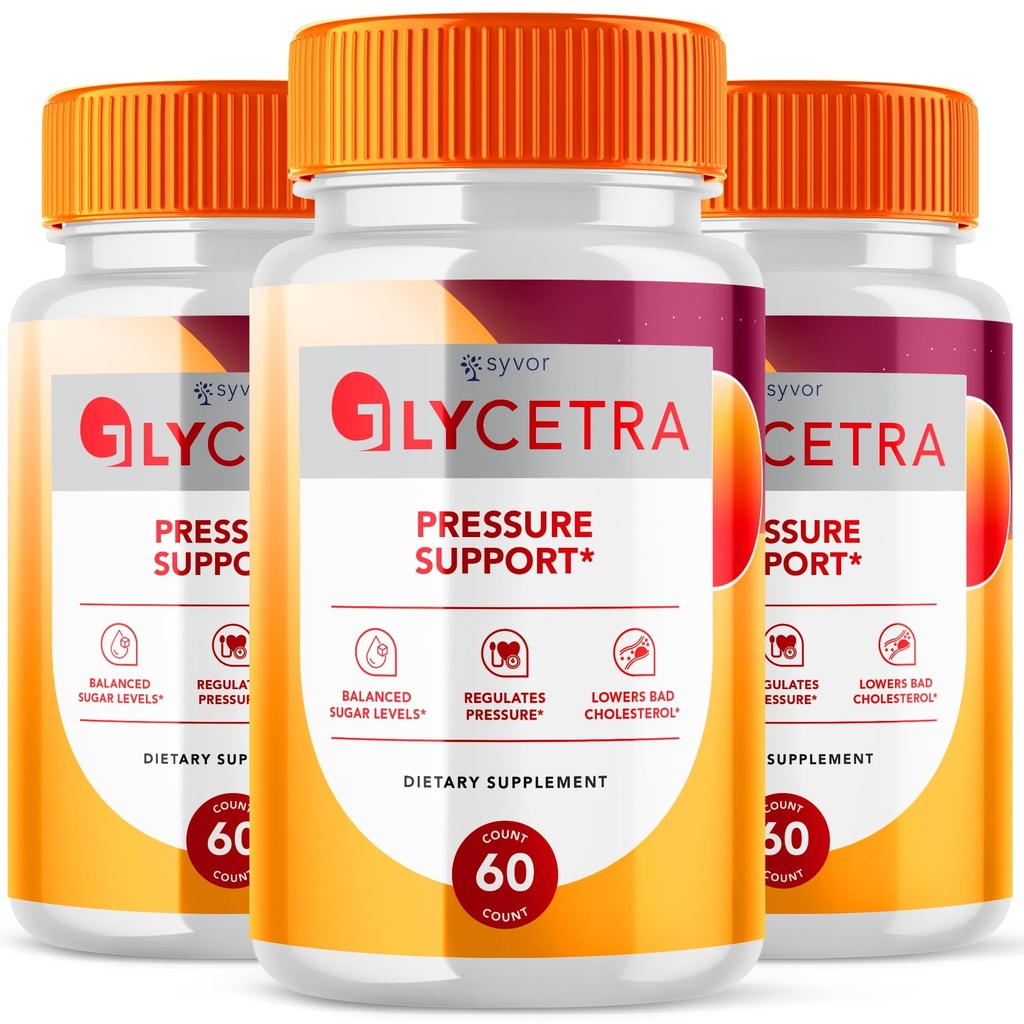 (3 Pack) Glycetra Capsules - Glycetra Advanced Glycogen Support Formula Vitamin Supplement Pills, All Natural Daily Balance Support Capsule for Health & Wellness Max Strength Glyco Pill (180 Capsules)