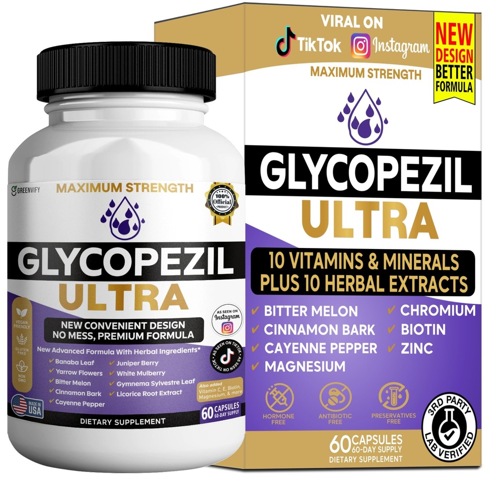 Glycopezil Ultra, Dietary Supplement, 60 Capsules, Vegan, Gluten Free, Non-GMO (1)