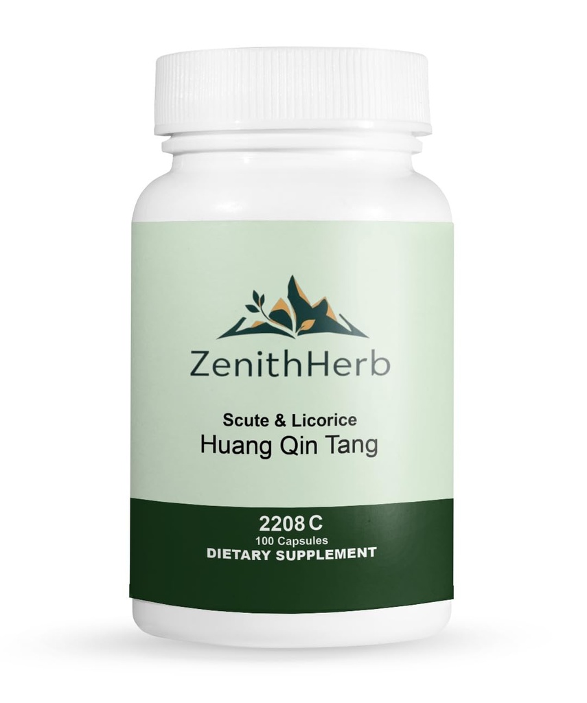 ZenithHerb-Huang Qin Tang/Scute & Licorice, Herbal Supplement, 100 Capsules/Bottle, 2 Bottles