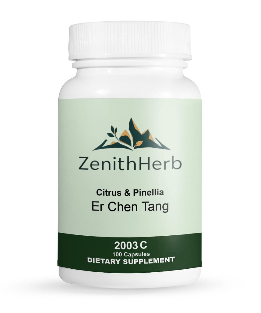 ZenithHerb-Citrus & Pinellia/Er Chen Tang, Herbal Supplement, 100 Capsules/Bottle, 2 Bottles