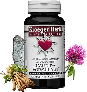 Kroeger Herb producten, Candida Formule #1, Ontgifting voor natuurlijke Candida Reiniging, helpt Gut en Vaginale Gezondheid, Gist Supplement, Candida Overgroei, Niet-GMO, Intestinal Supplement, Made in USA