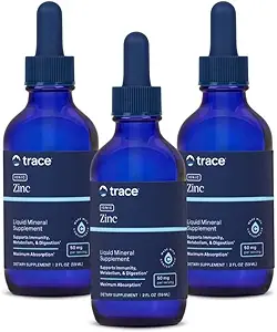 Trace Minerals Ionic Zink - Immuunsysteem Ondersteuning Supplement - Essentieel Mineral Supplement met Magnesium, Koper en Chloride - Gezonde Huid en Groei Ondersteuning - 2 floz (ongeveer 144 porties)