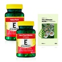 Spring Valley Vitamine E Heart Health Dieetsupplement Softgels, 180 mg (400 IE), 200 Telling, 2-pack + Exclusieve VitaMax Vitamine Gids (3 Items)