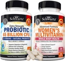 Daily Multivitamin for Women Capsules (1 Month Supply) Plus 65 Billion CFU Daily Probiotic Supplement (1 Month Supply)