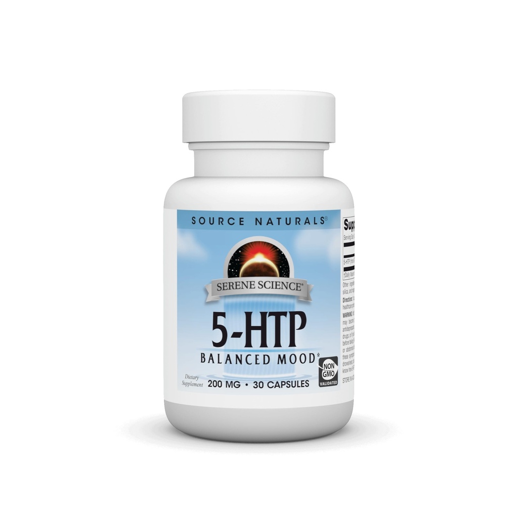 Bron Naturals Serene Science 5-HTP, Non-GMO Dieetsupplement, 200 mg - 30 capsules