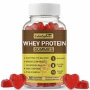 Whey Protein Gummies, 10g Protein Per Serving, Sugar Free Hydrolyzed Whey Isolate Protein Supplement for Lean Muscle, Energy & Post Workout Recovery, Non-GMO Strawberry Milk Flavor, 60 Count