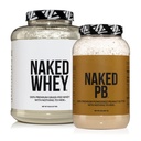 NAKED Soy Free Protein Bundle: 5LB Unflavored Whey and 2LB PB