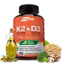 NutriFlair Vitaminen D3 (5000iu/125mcg) + K2 (als Mk7) - Gemaakt met plantaardige ingrediënten Plus BioPerine Black Pepper Extract, 90 Capsules - Ondersteunt gezonde Immune, Hart en Gezondheid - Non-GMO Pillen