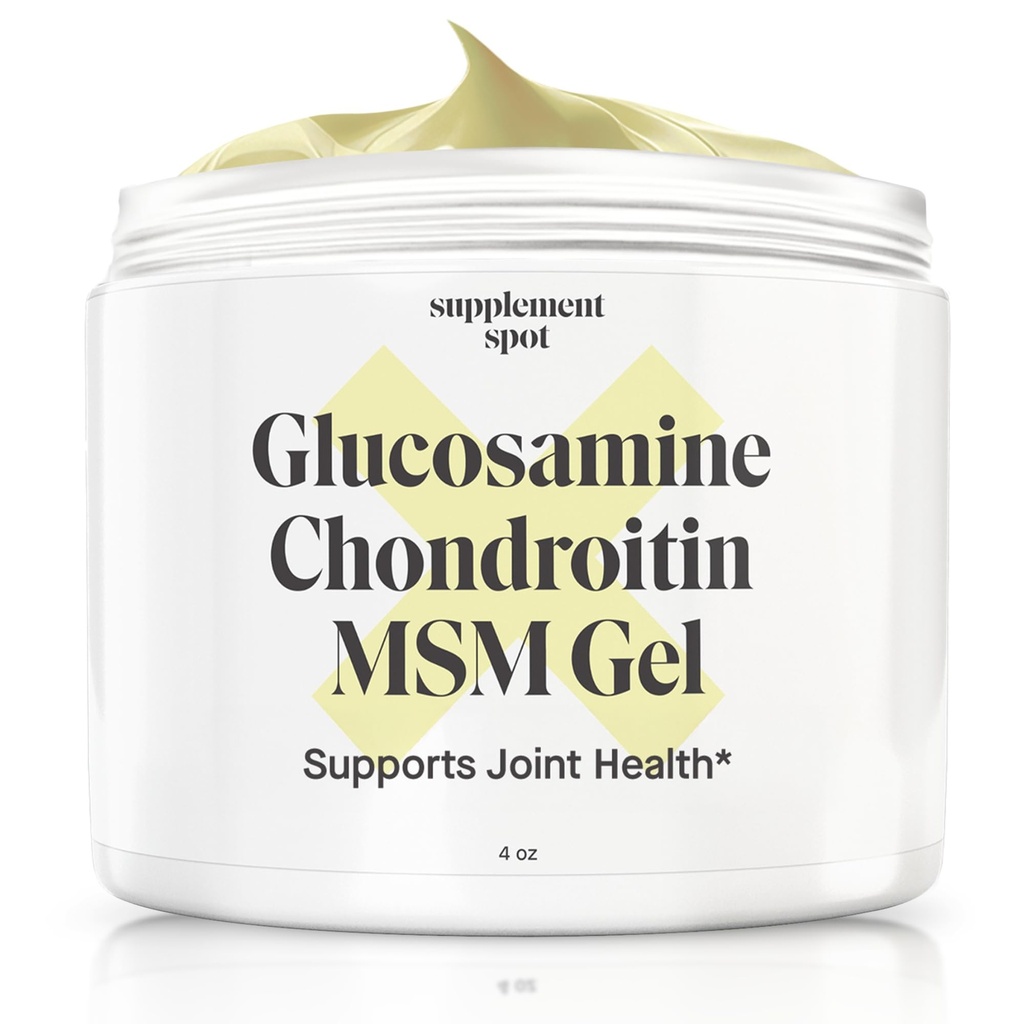 Glucosamine Chondroitin MSM Gel (4 oz) - met Glucosamine, Chondroitin, MSM & Bromelain ter ondersteuning van de gezamenlijke gezondheidszorg voor vrouwen en mannen (90 dagen aanbod)