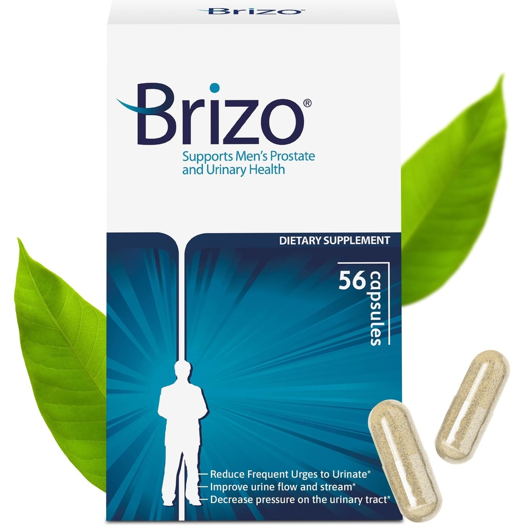 Brizo Prostate Health Supplements for Men - Herbal Capsules for Mens Urinary Health - Reduce Frequent Urination - 1 maand Supply