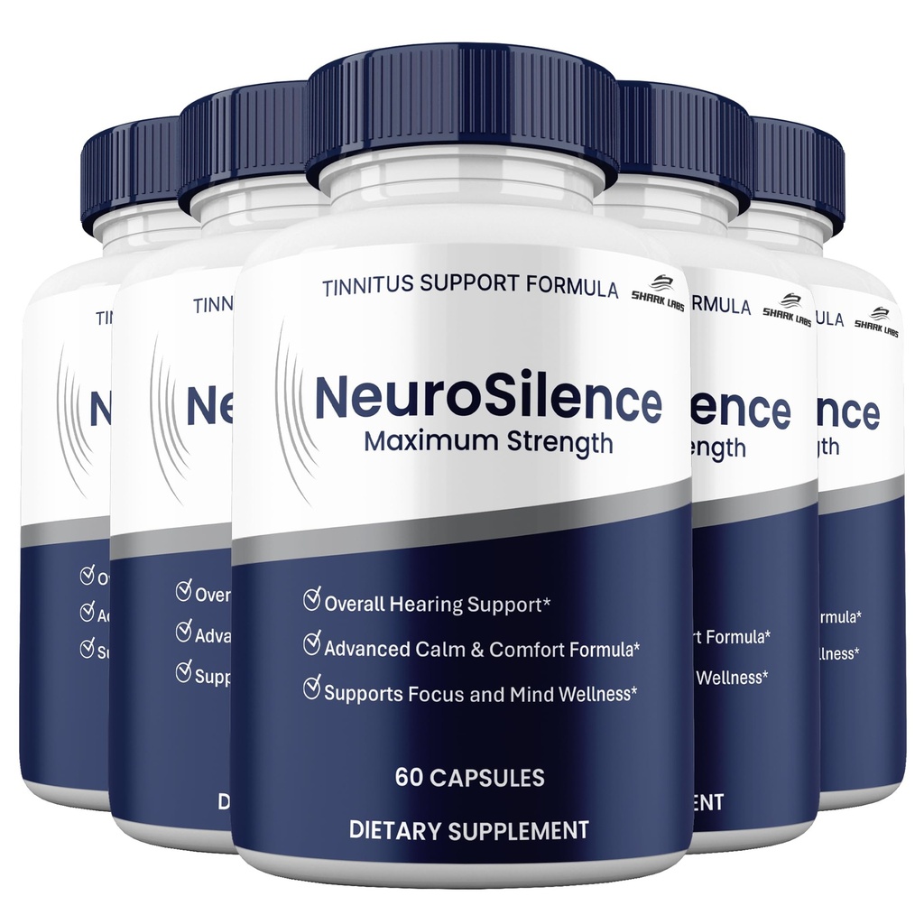 (5 Pack) NeuroSilence Capsules Supplement, Maximum Potency Hearing and Focus Supplement, Neuro Silence Pills