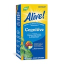 Nature's Way Alive! Cognitive, Supports Focus, Attention, Alertness*, Reduces Fatigue*, Caffeine Free, Mental Energy Support*, Clinically Studied Ingredients, 60 Capsules