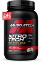 MuscleTech Whey Protein Powder , Nitro-Tech Whey Gold Protein Powder , Wei Protein Isolate Smoothie Mix , Proteine Powder for Women & Men , Cookies and Cream, 2 lb (28 Servings) - pakket kan variëren