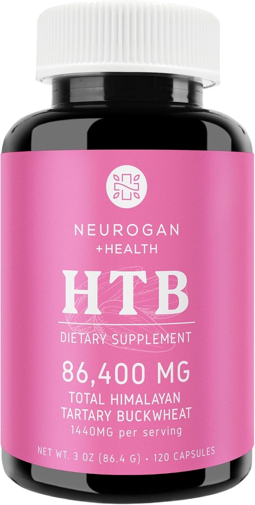 Neurogan Himalaya Tartary Buckwheat (HTB) Capsules - Pure Potent 1440 MG, 60 Day Supply - Ondersteunt Digestieve Wellness* - Glutenvrij, 86.400 MG Totaal HTB - Lab Getest, Made in USA