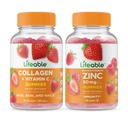 Levensbaar Collageen & Vitamine C + Zink 50mg, Gummies Bundle - Grote Proeverij, Vitamine Supplement, Glutenvrij, GGO-vrij, Kauwgom