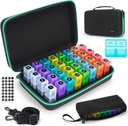 Maandelijkse pil Organizer 2 keer per dag, maand pil Box Organisator met 32 dagelijkse afdelingen, 30 dagen pil houder met harde reis geval pil geval vitamines Case+Portable 7-Day Travel Medicine Organiseren Bag