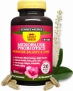 Lovely Menopauze Supplement + Hormone Balance + Weight Management, Hot Flashes, Mood Swings, Vaginale Gezondheid & Dryness Black Cohosh, Dong Quai, Ashwagandha + Probiotica, Woman Supplement, 60 ct