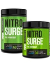 Ge Jacked Factory NITROSURGE Pre workout supplement - Energie Booster, Instant Strength Gains, Duidelijke Focus & Intense Pumps - NO Booster & Krachtige voorbewerking energiepoeder - 90 Servers, Blauwe Framboos