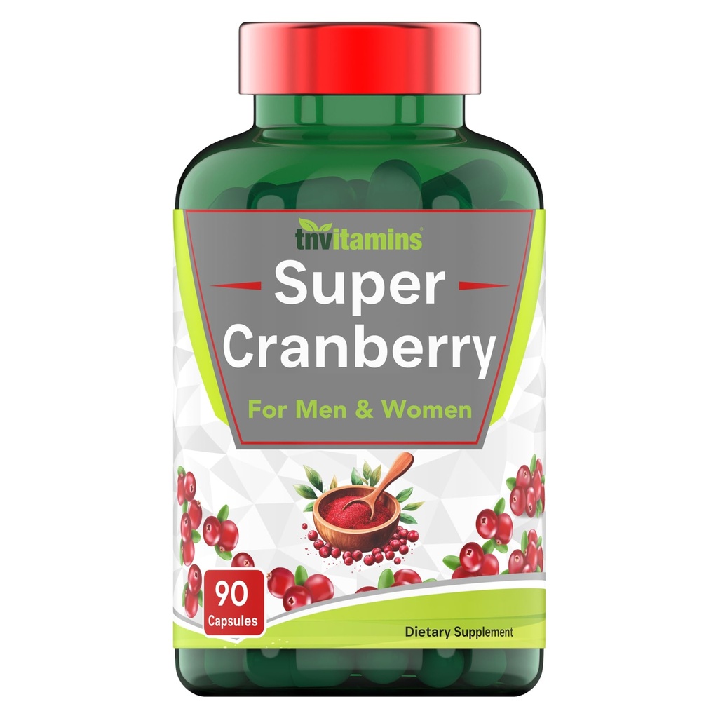 Cranberry Pillen voor Vrouwen & Mannen (30.000 MG - 90 Capsules) Ondersteunt Urinaire Tract Gezondheid* 