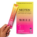 NEOTEIN: Paquets de poudre d'électrolyte, poudre de protéines avec 10 g de protéines et collagènes Packs d'hydratation - Zero Sucre, NO Filters, NO Carbes