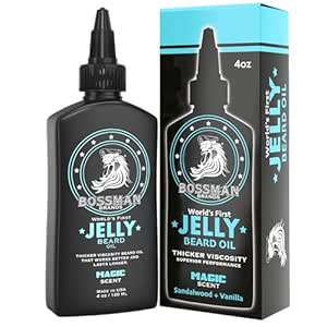 Bossman Jelly Beard Oil for Men (4 oz, Magic Scent)