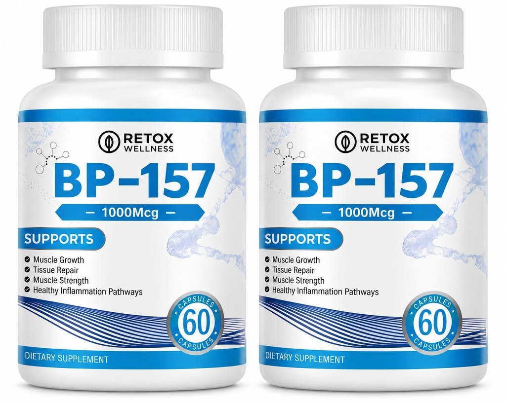 B-P 157 Capsules | 1000 mcg per Serving | 60 Capsules per Bottle | Pack of 2 Dietary Supplement