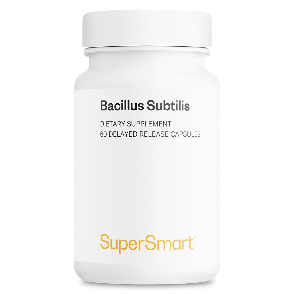 Supersmart - Bacillus Subtilis 3 miljard CFU per dag (High Potency) - Spore Probiotic Supplement 
