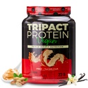 Nutrologie TRIPACT Vegan Proteïne Poeder - Biologische Pea, Rijst & Pompoen Proteïne, BCAA's & Glutamine Plant-Based Meal Vervangingsshakes voor spierherstel & Immuniteit, Pindakaas & Vanille, 20 porties