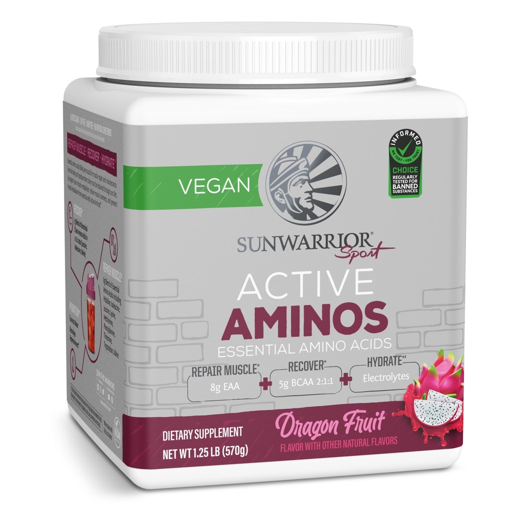 Sunwarrior Amino Acides Poudre d'énergie Amino Acides Amino essentiels EAA.Réparation musculaire Hydratation et récupération.