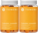 Gummies turcuma et gingembre TUMERI – Supplément de soutien mixte Curcuma curcuma curcuma - 60 Gummes végétaliens aromatisés aux fruits tropicaux naturels - Paquet de 2