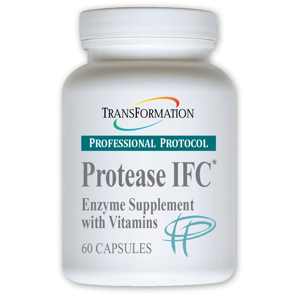 TRANSFORMATION LE GÉNÉSIS D'UNE BONNE enzyme de santé Protease IFC Supplément enzymatique, soutien naturel pour les muscles et la fatigue, avec une vitamine A, E, C, zinc, et sélénium, non-OGM, 60 capsules