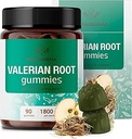 HERBAMAMA Valeriaan Root Gummies - 1800 mg Valeriaan kruiden voor ontspanning en kalmte ondersteuning - Vegan, niet-GMO kalmerende gummy's voor volwassenen - 90 pectine-gebaseerde appel-smaak Kauwen