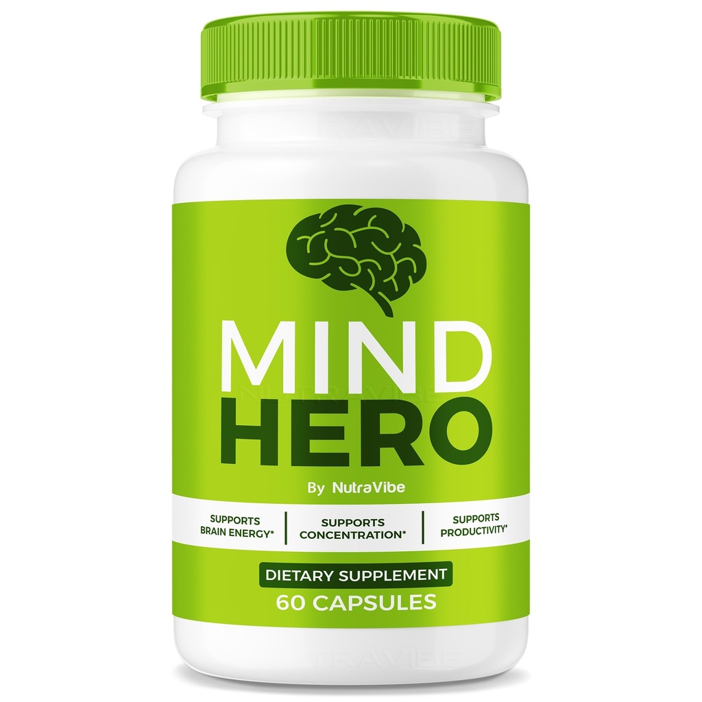 Mind Hero Capsules - Brain Supplement and Memory Support | MindHero Pills for Daily Focus and Performance, All-Natural Ingredients, Easy-to-Swallow, Official Reviews (60 Capsules)