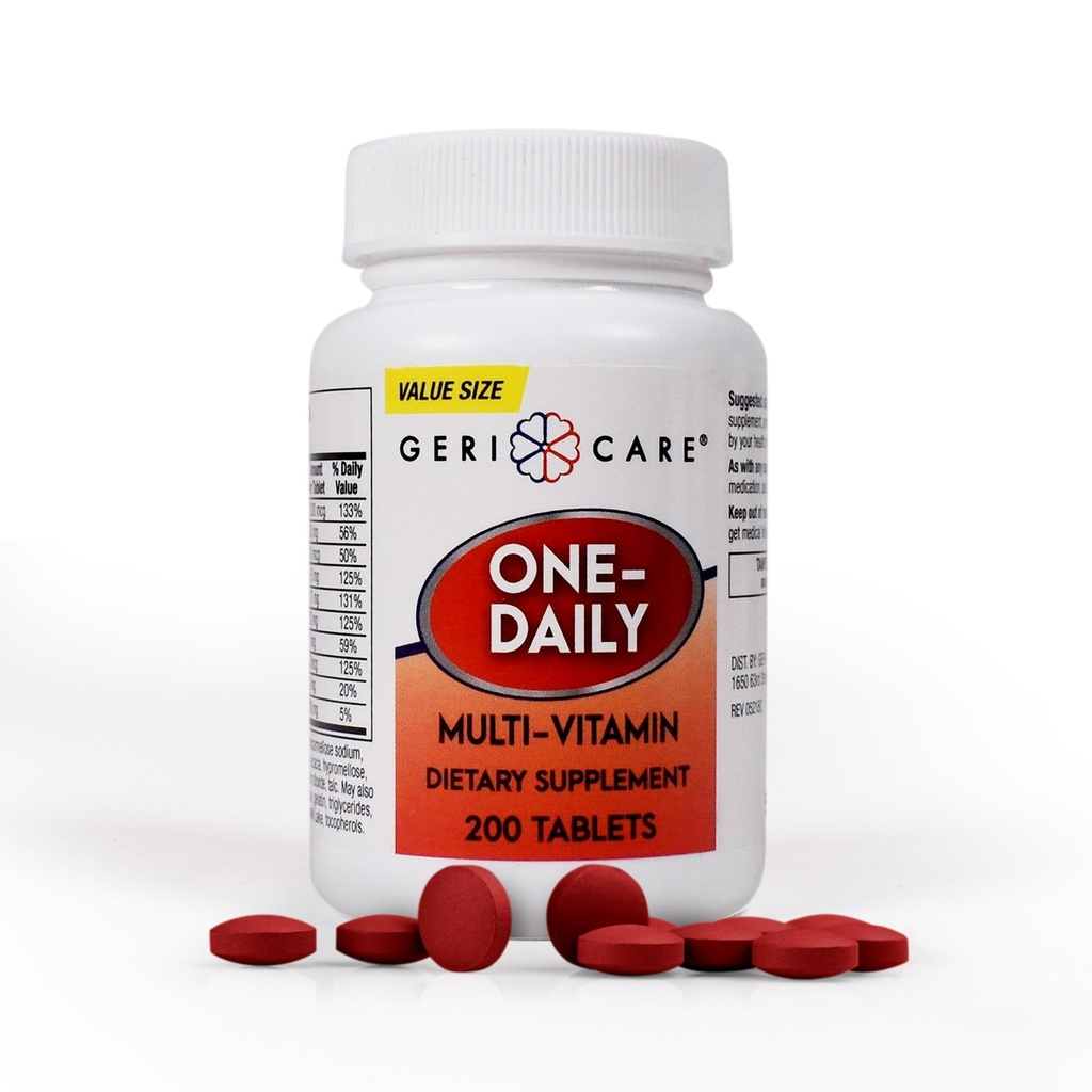 One-Daily Multi-Vitamin Tablet, 200 Tel door GeriCare