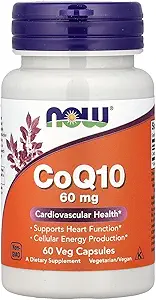 NOW Foods CoQ10, 60 mg, 60 Veg Capsules