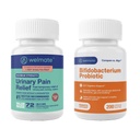 WELMATE UTI Comfort & Gut Health Essentials: Urinary Pain Relief Phenazopyridine 99.5mg (72 Ct) & Bifidobacterium Probiotic (200 Ct) | Complete Urinary and Digestive Support Package